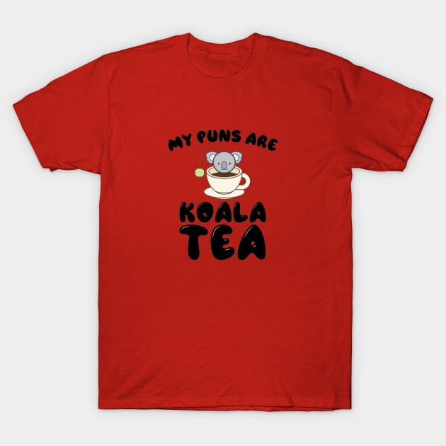 Koala Tea Puns T-Shirt by aqilanitasari